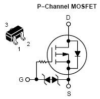 NTA4151P, Small Signal MOSFET ?20 V, ?760 mA, Single P?Channel, Gate Zener, SC?75
